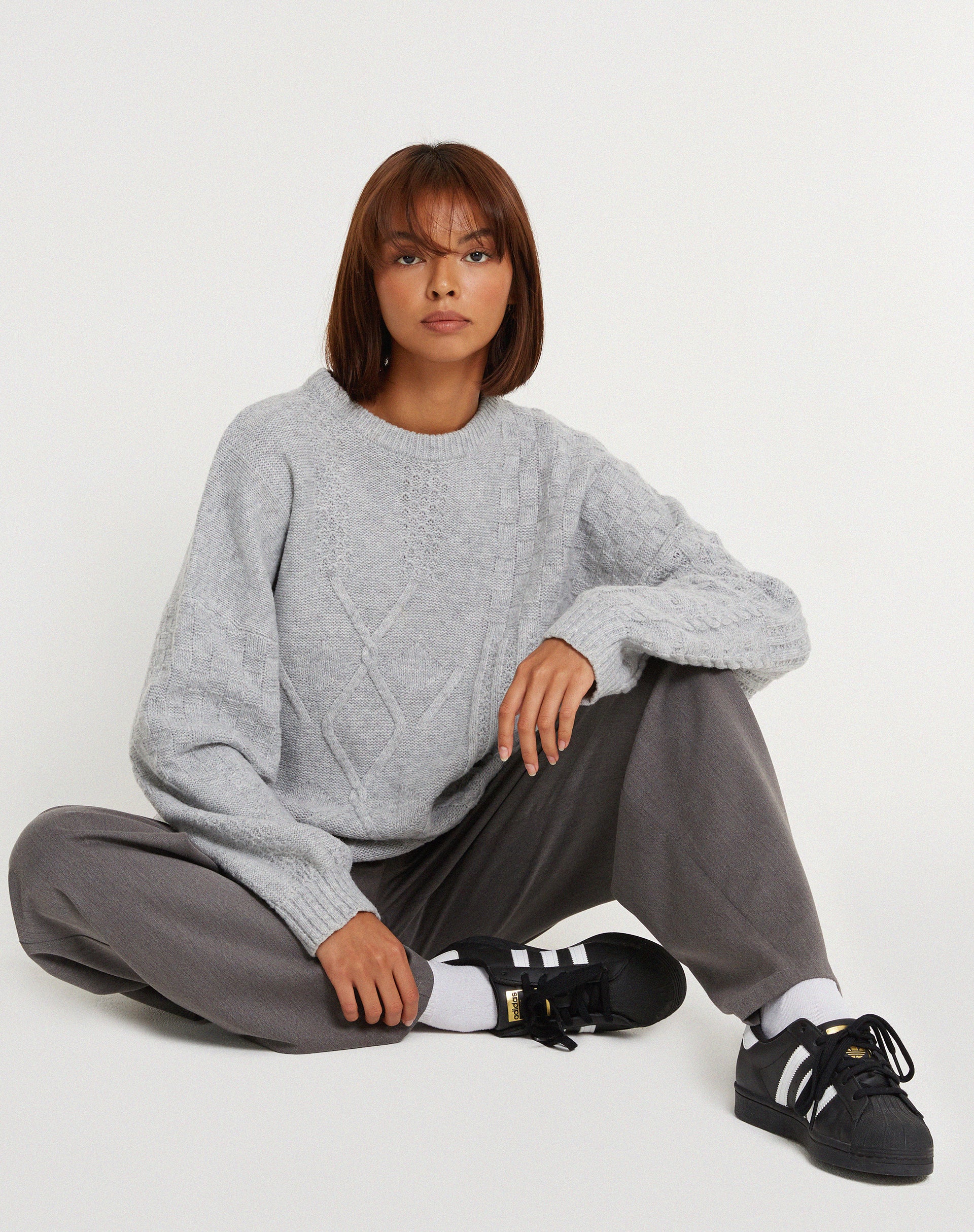 Danar Jumper in Light Grey - Awmao